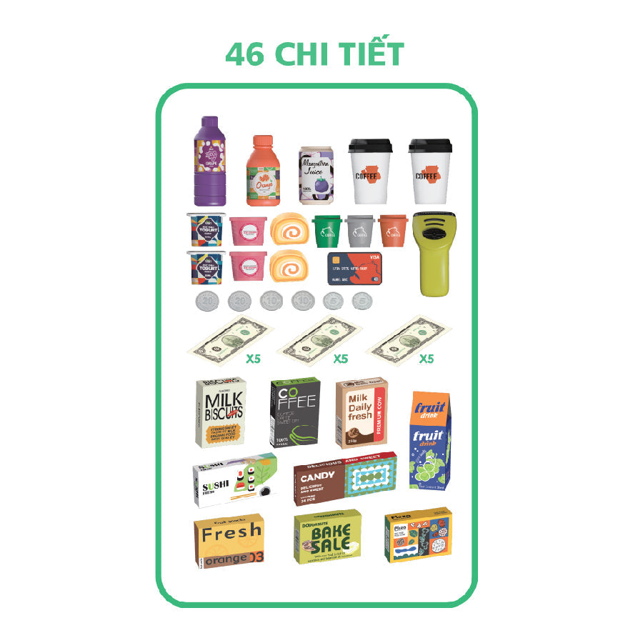 Bộ Quầy Siêu Thị Mini SWEET HEART SH668-124