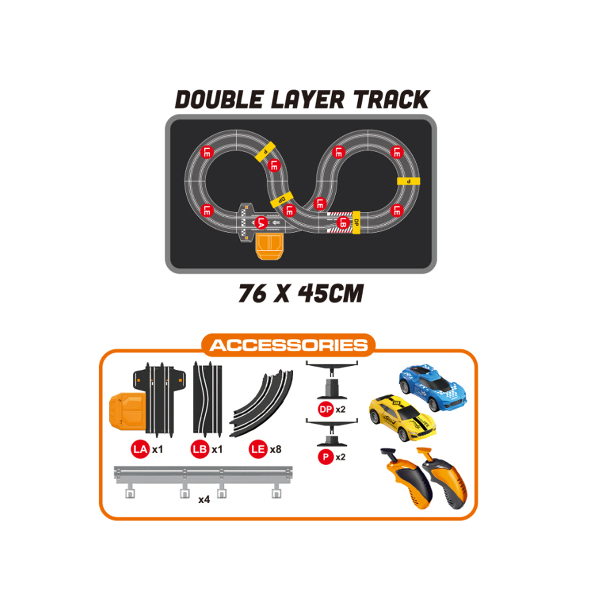 Bộ Đồ Chơi Slot Car Đường Đua Xe Siêu Tốc Độ VECTO VT642B