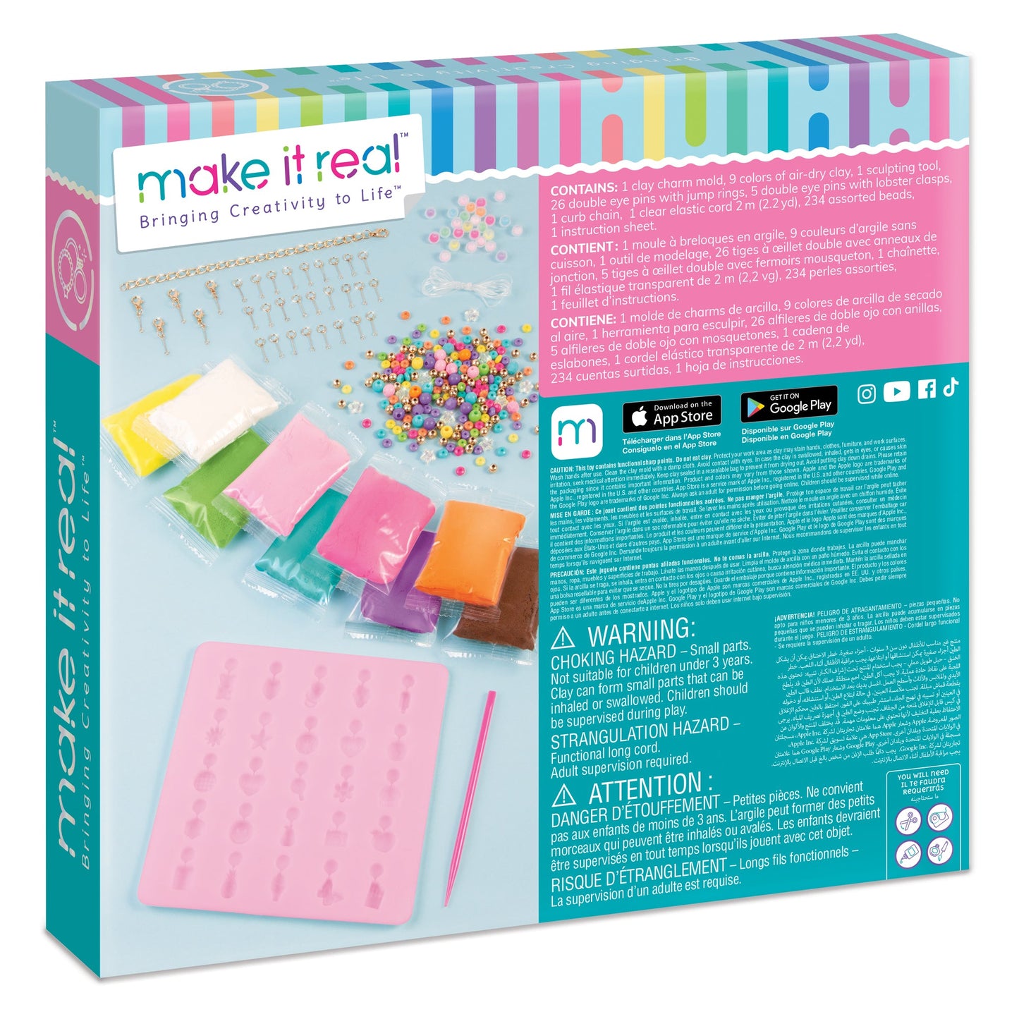 Bộ Làm Vòng Tay Đất Sét Sắc Màu MAKE IT REAL 1422MIR