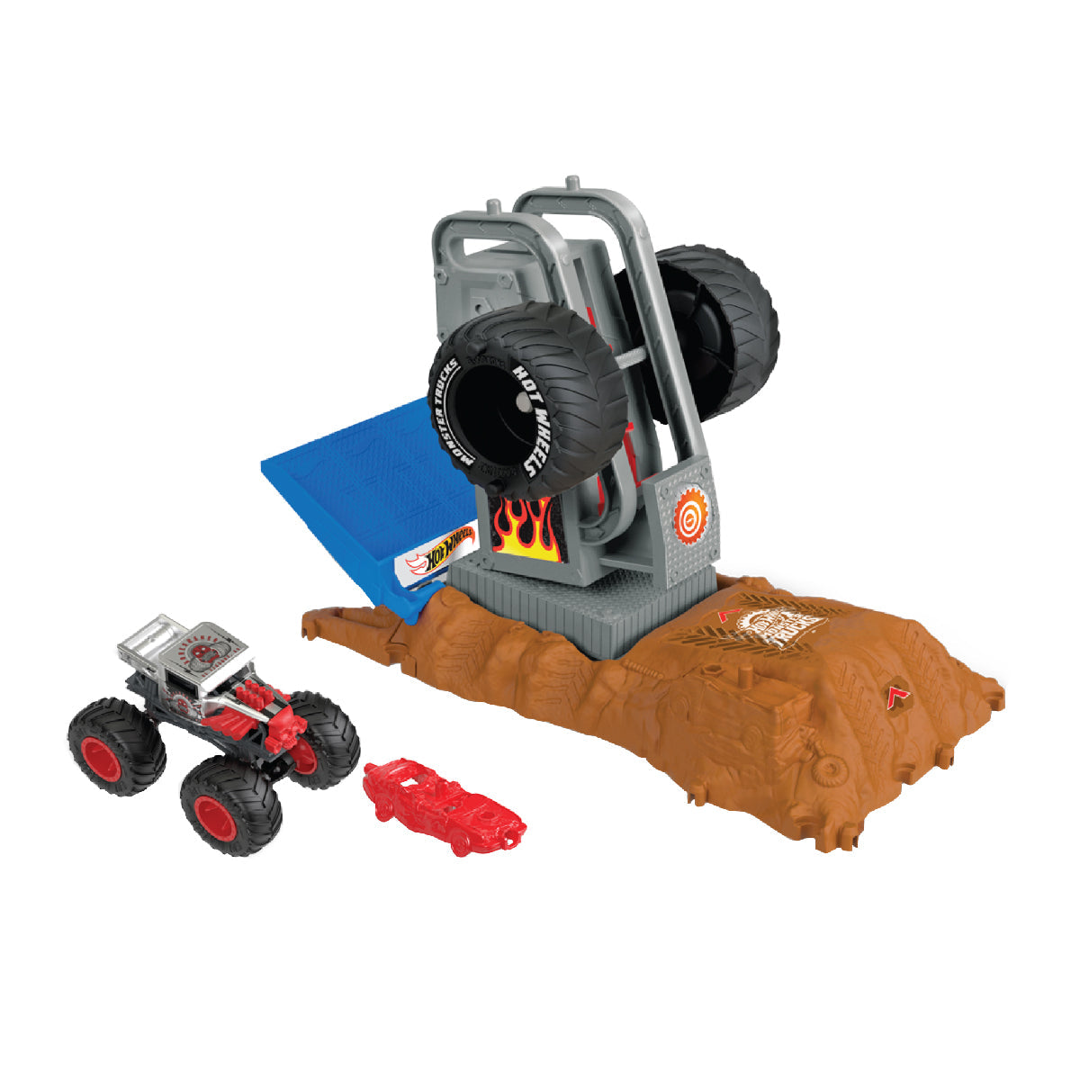 Bộ Thử Thách Monster Trucks - Vượt Tạ Khổng Lồ Hot Wheels HNB87