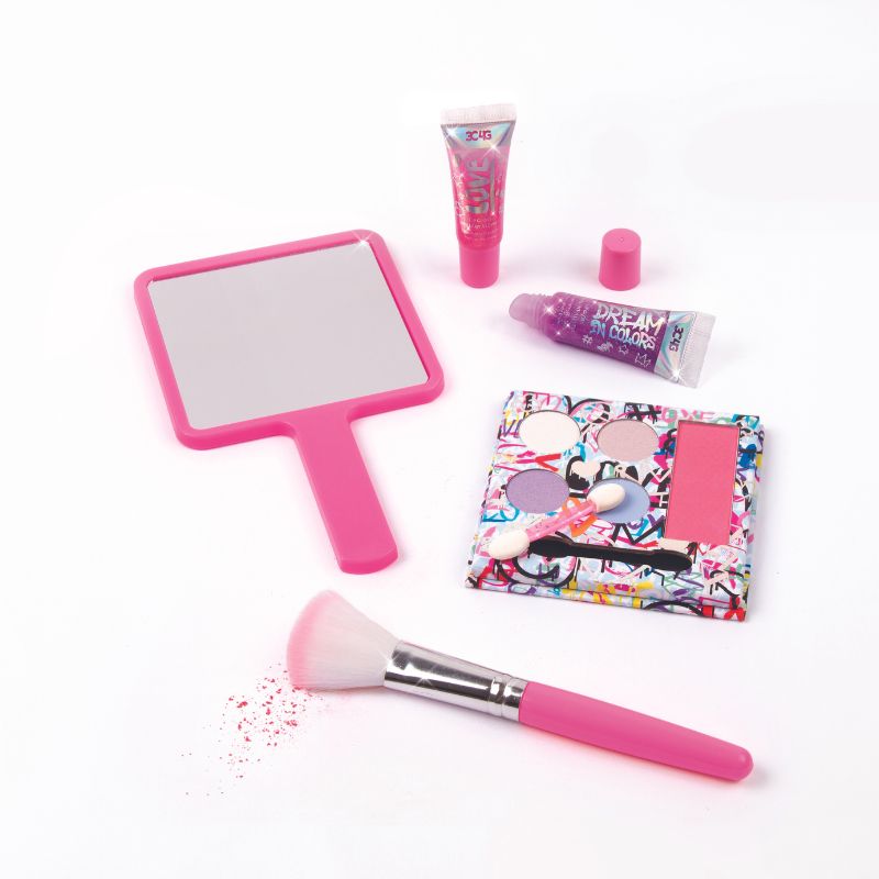 Bộ gương và set trang điểm họa tiết mini MAKE IT REAL 10046