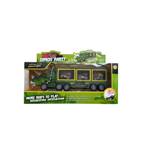 Biệt đội xe tải giải cứu khủng long xanh lá DINOS PARTY 1300A