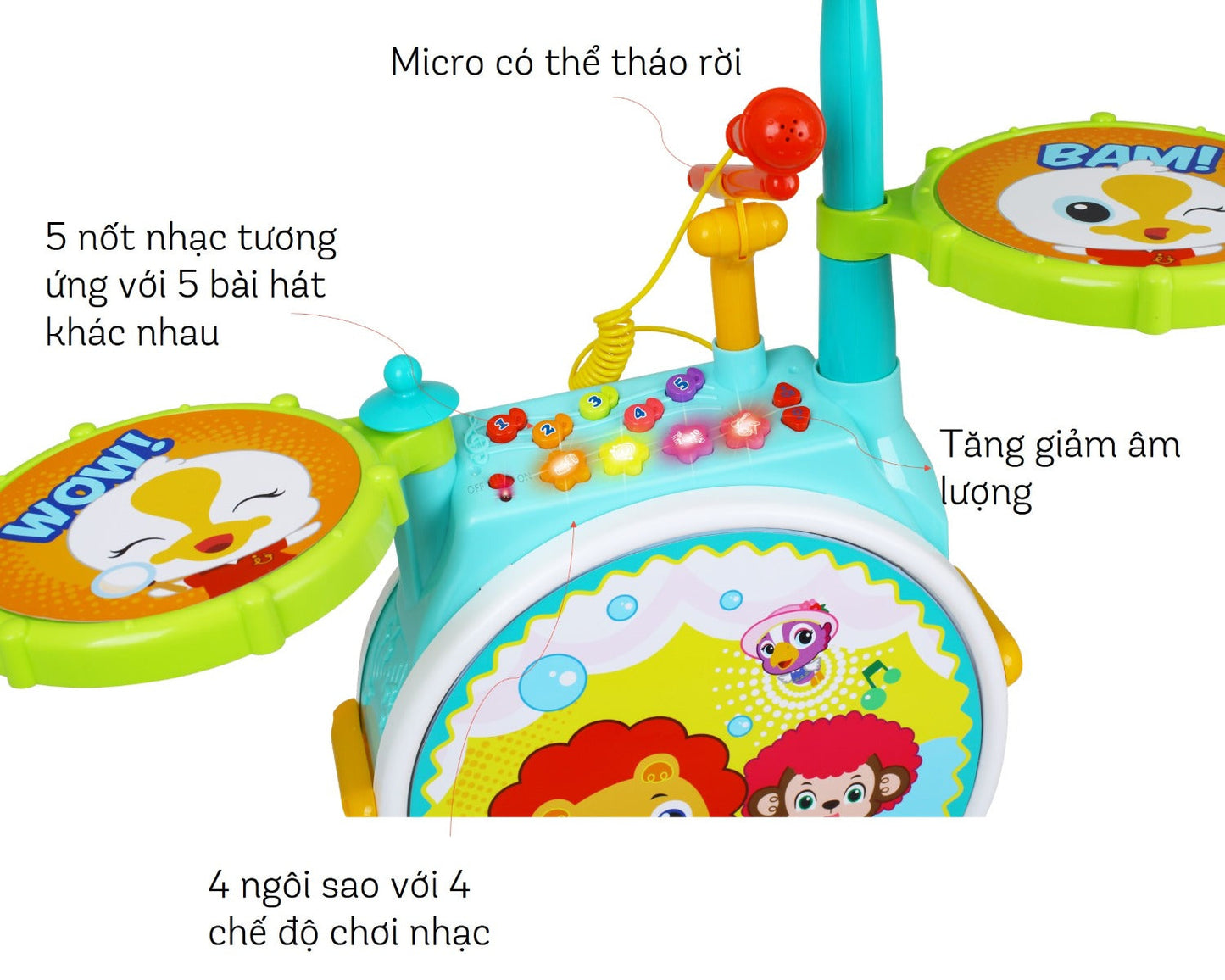 Bộ trống cho bé PEEK A BOO 3130
