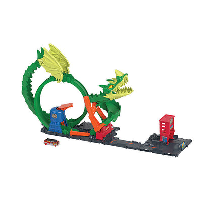 Bộ Hot Wheels Rồng Xanh Phun Lửa HOT WHEELS HDP03