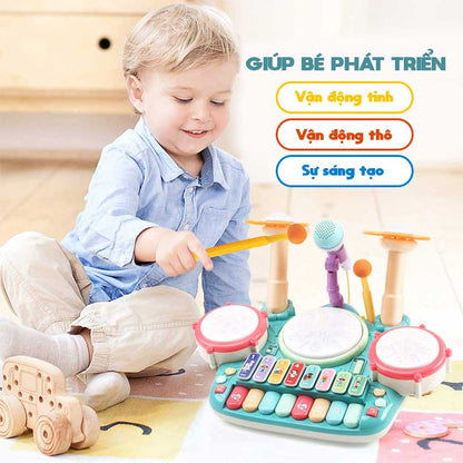 Bộ trống kèm piano vui nhộn PEEK A BOO PAB003