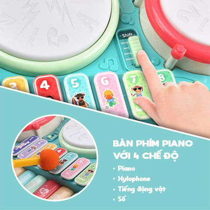 Bộ trống kèm piano vui nhộn PEEK A BOO PAB003