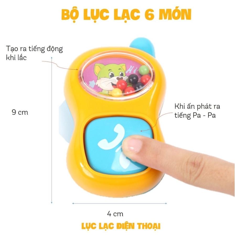 Bộ lục lạc 6 món cho bé PEEK A BOO 939A