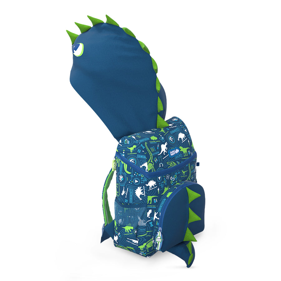 Ba lô Hoodie - Khủng long Siêu Đẳng Xanh dương CLEVERHIPPO BD3106