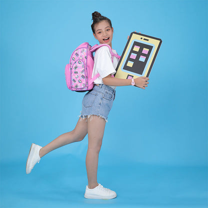 Ba lô Fancy Emoji World Hồng CLEVERHIPPO BM1223