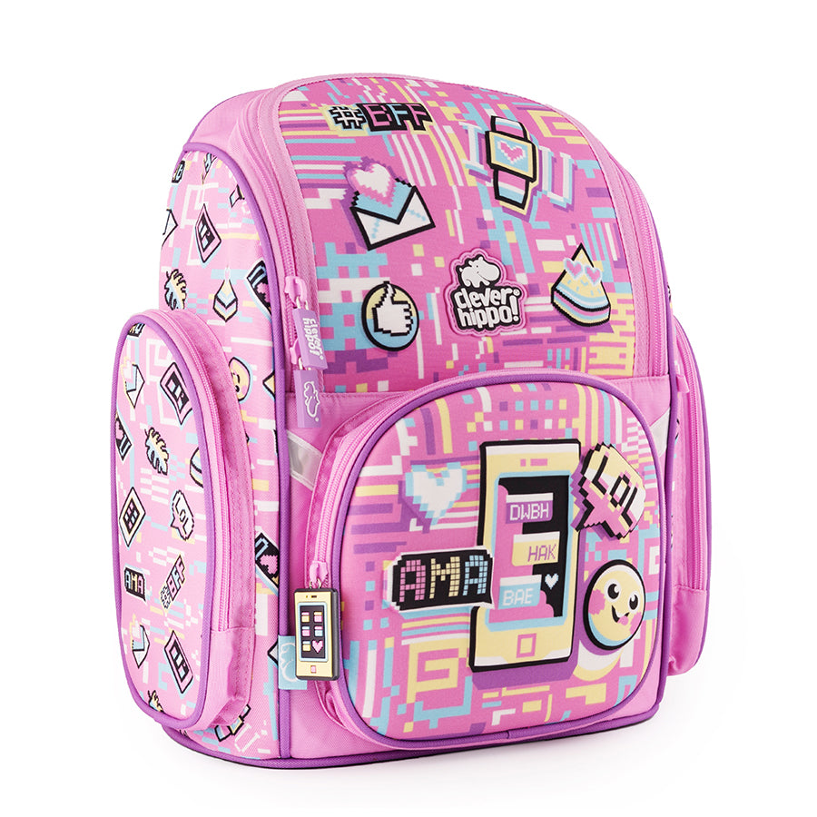 Ba lô Fancy Emoji World Hồng CLEVERHIPPO BM1223