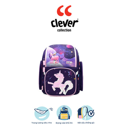Ba lô Fancy - Kì Lân Ngân Hà Tím CLEVERHIPPO BU1216