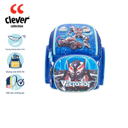 Ba lô Fancy - Siêu Robo Vectobot Xanh dương CLEVERHIPPO BV1217