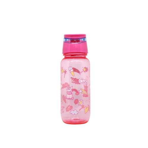 Bình nước nhựa Rainbow Unicorn Hồng CLEVERHIPPO WB01