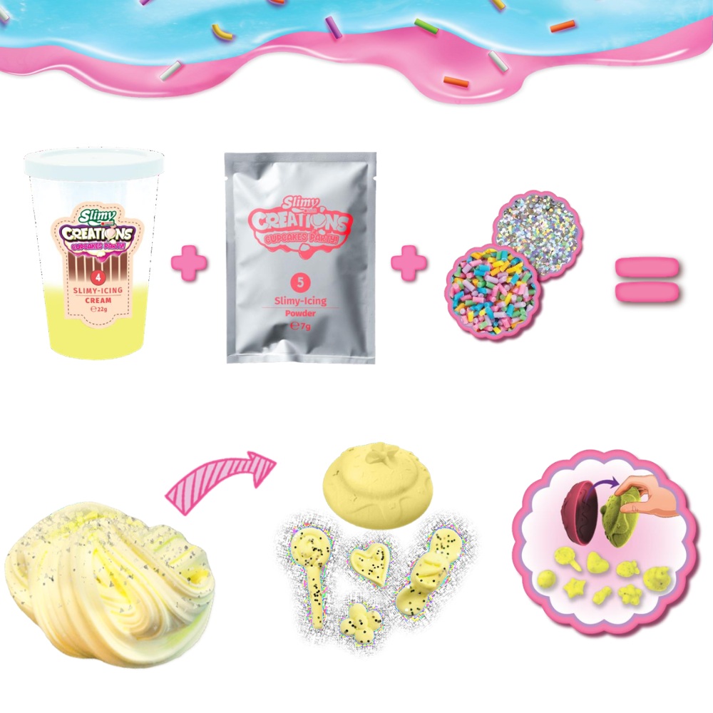 Bộ slime làm bánh Cupcake Vị Bạc Hà xanh tươi mát SLIMY 33047