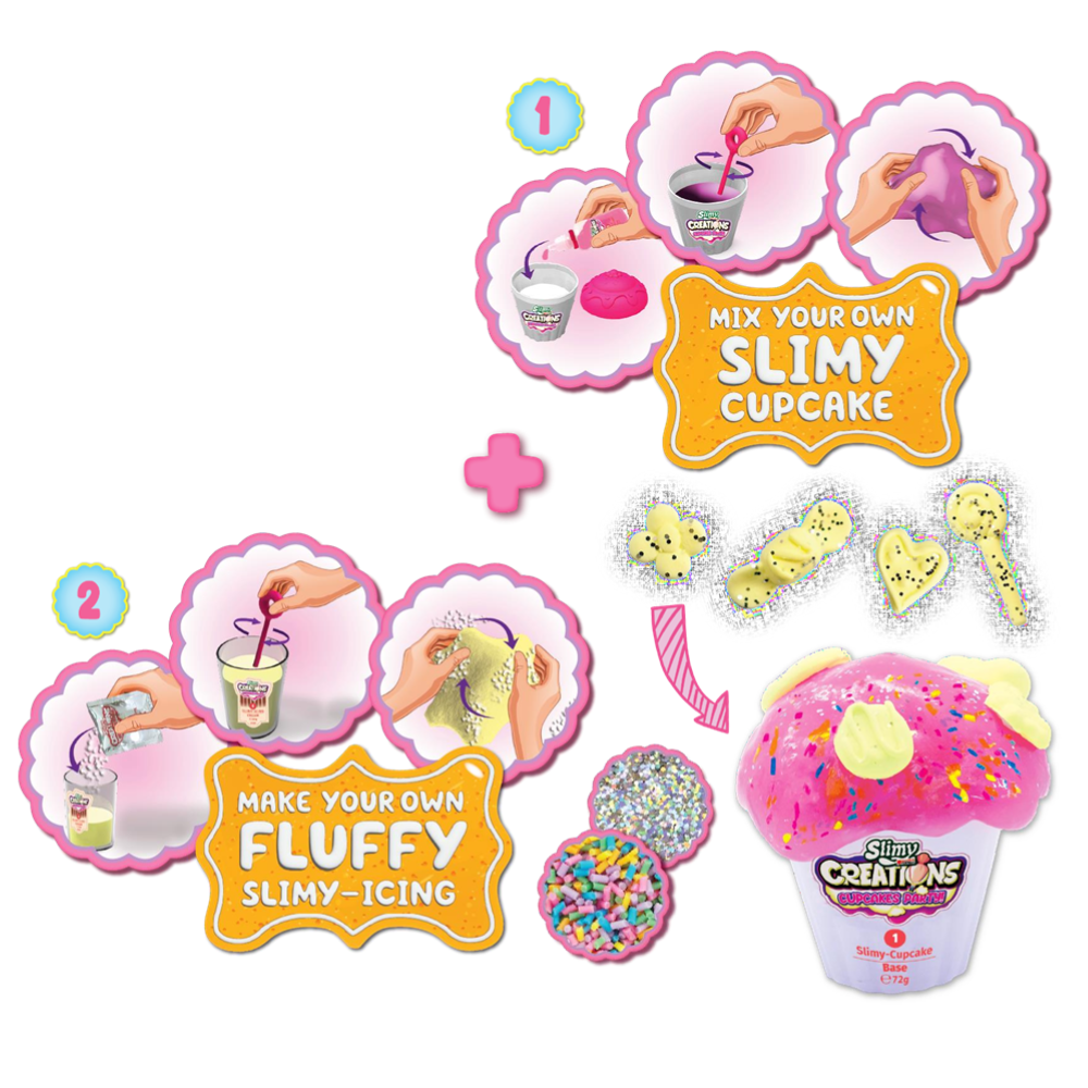Bộ slime làm bánh Cupcake Vị Dâu hồng đáng yêu SLIMY 33047