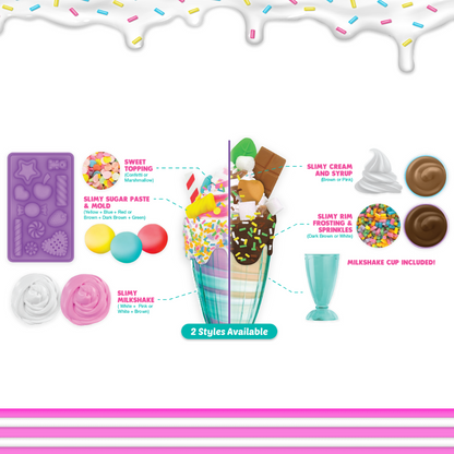Bộ slime làm sinh tố Milkshake Cherry Vanilla hồng ngọt ngào SLIMY 36100