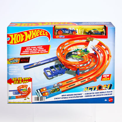 Bộ Thử Thách Đường Đua Xoắn Kép Xoay Vòng Hot Wheels HTK17
