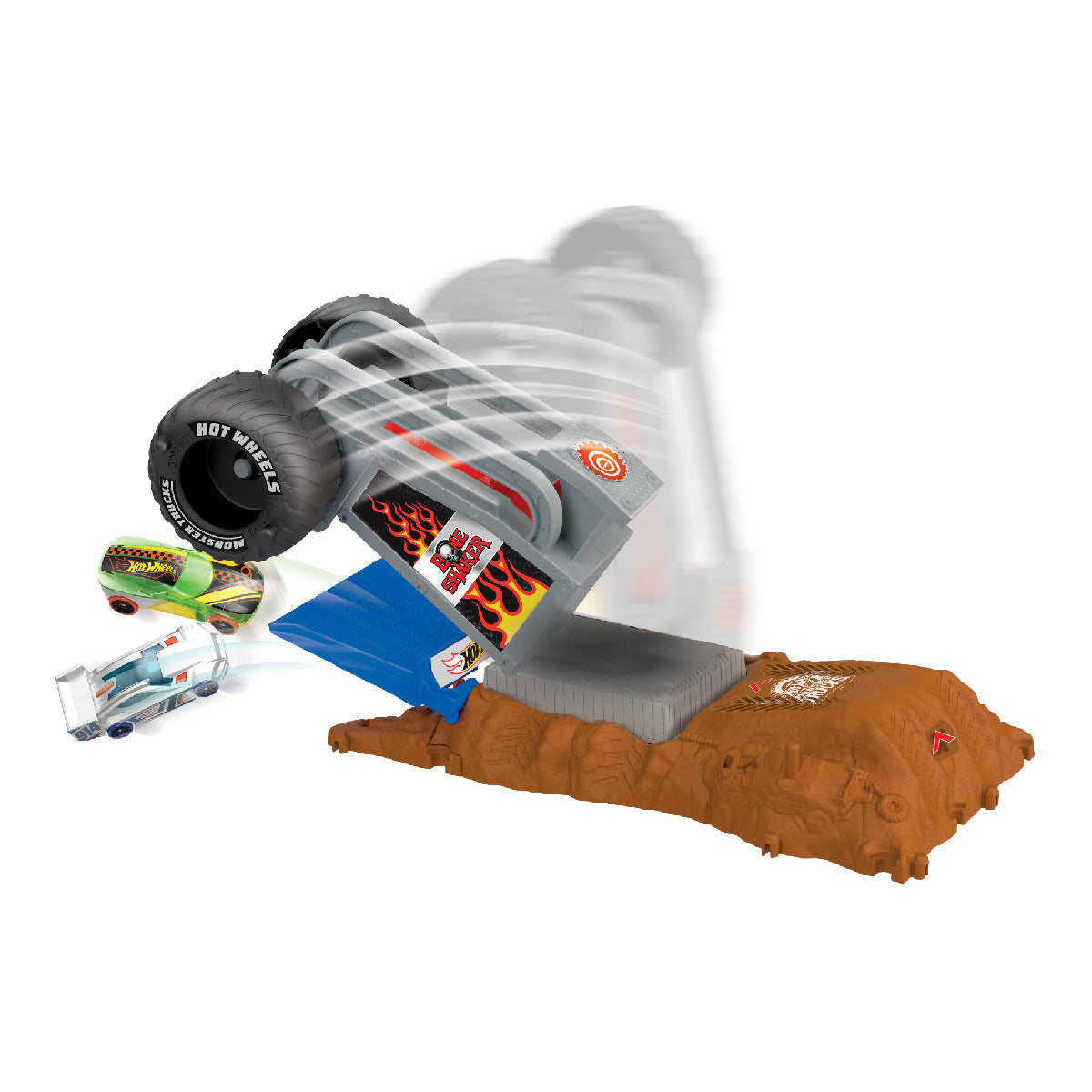 Bộ Thử Thách Monster Trucks - Vượt Tạ Khổng Lồ Hot Wheels HNB87