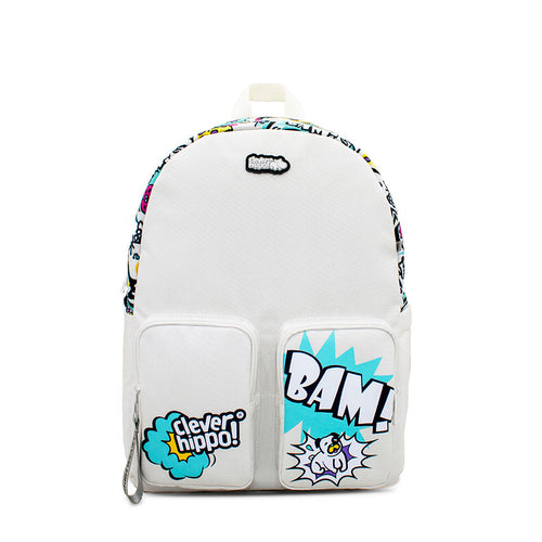 Ba lô HiPock - Street Style Trắng CLEVERHIPPO BST8202
