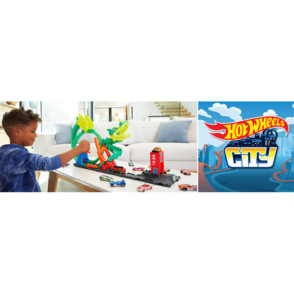 Bộ Hot Wheels Rồng Xanh Phun Lửa HOT WHEELS HDP03