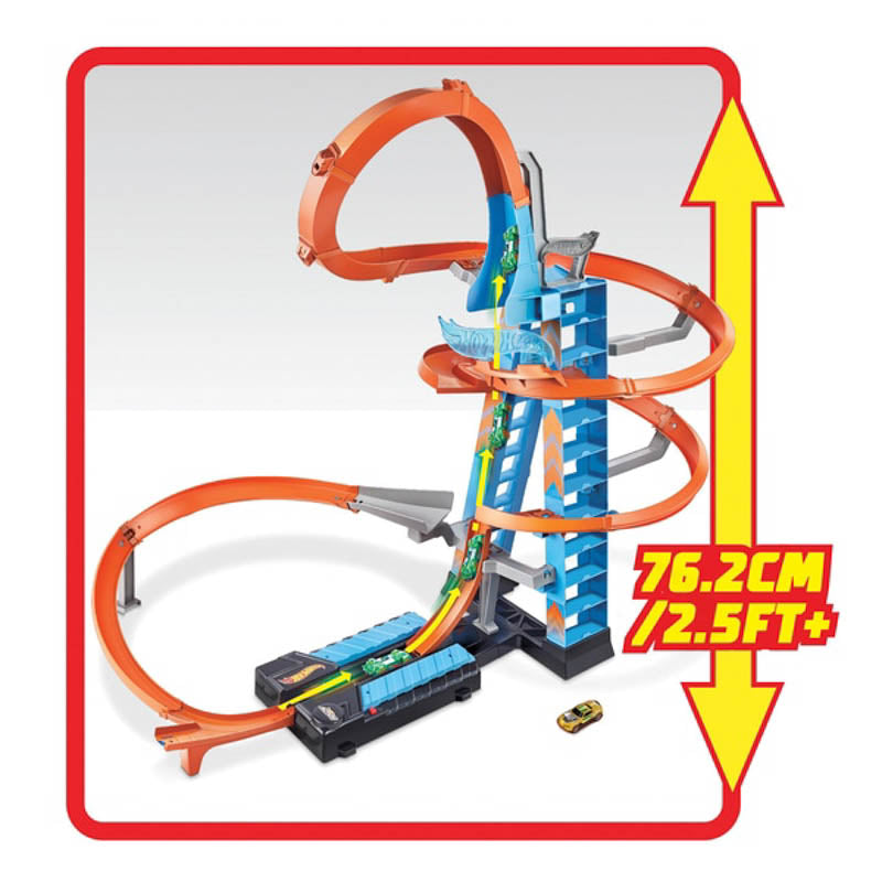 Bộ thử thách Hot Wheels Tòa Tháp Trọc Trời Lượn Vòng HOT WHEELS GJM76