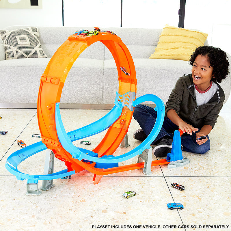 Bộ Hot Wheels đường đua xoắn ốc cực đại HOT WHEELS GTV14