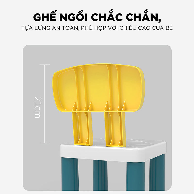 Bàn học kèm ghế cho bé size lớn PEEK A BOO H304-A