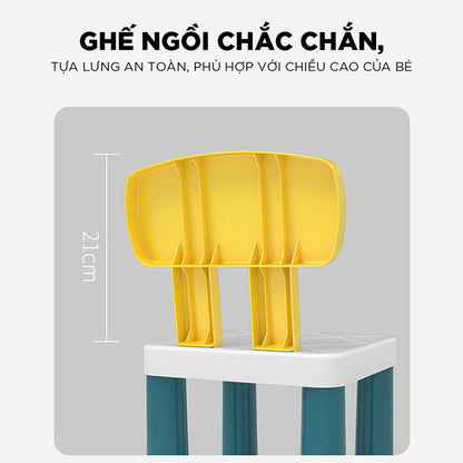 Bàn học kèm ghế cho bé size lớn PEEK A BOO H304-A