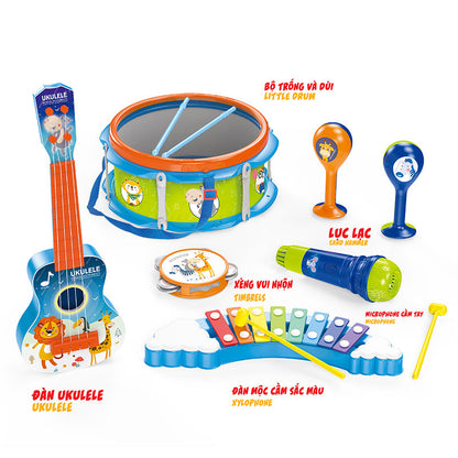 Bộ đồ chơi 6 nhạc cụ  cho bé PEEK A BOO PAB015