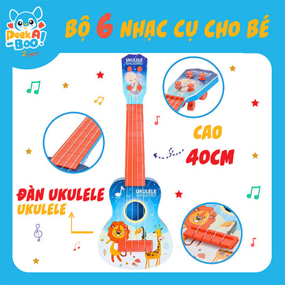 Bộ đồ chơi 6 nhạc cụ  cho bé PEEK A BOO PAB015