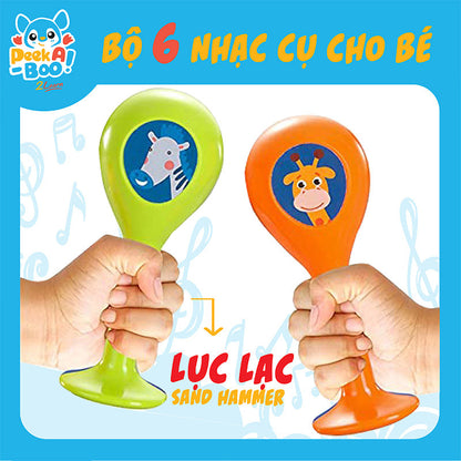 Bộ đồ chơi 6 nhạc cụ  cho bé PEEK A BOO PAB015