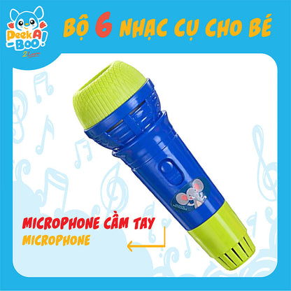 Bộ đồ chơi 6 nhạc cụ  cho bé PEEK A BOO PAB015