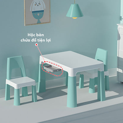 Bàn học kèm ghế cho bé PEEK A BOO PAB019
