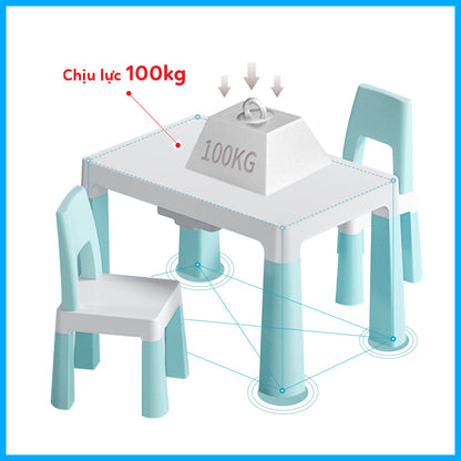 Bàn học kèm ghế cho bé PEEK A BOO PAB019