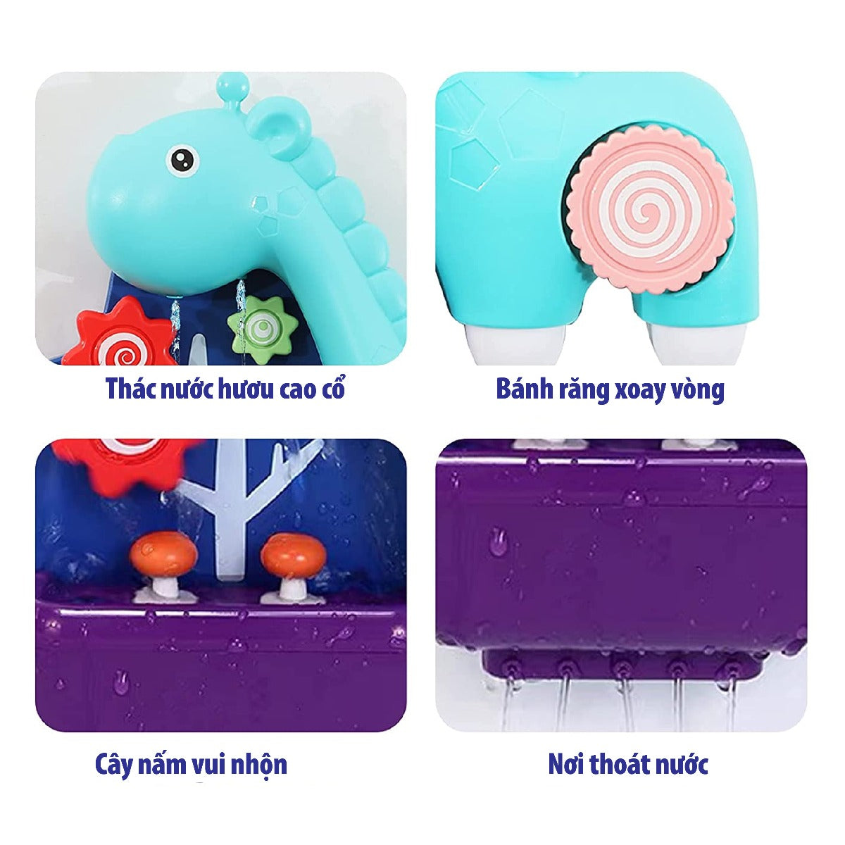 Bộ đồ chơi nhà tắm 6 món cho bé PEEK A BOO PAB022