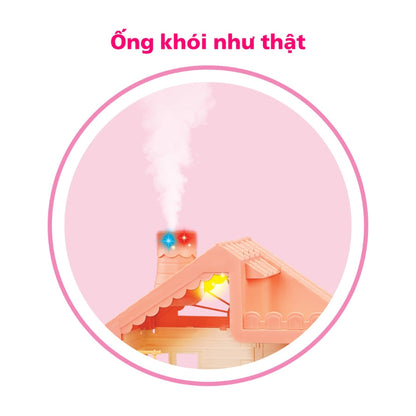 Bộ Ngôi Nhà Búp Bê Khổng Lồ Có Ống Khói SWEET HEART SH668-39A