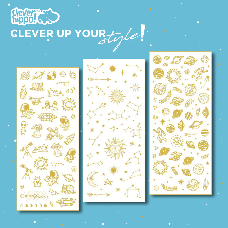 Bộ Golden Sticker lấp lánh Golden CLEVERHIPPO STICKER01