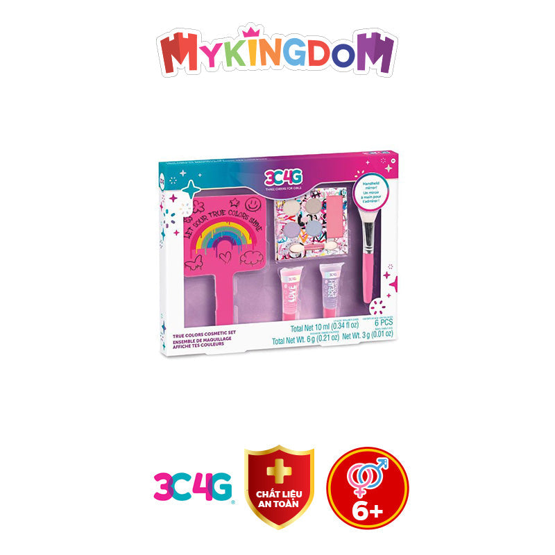 Bộ gương và set trang điểm họa tiết mini MAKE IT REAL 10046