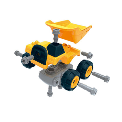 Bộ đồ chơi lắp ráp Vecto DIY-Hai xe công trình kèm theo nón VECTO VT1035