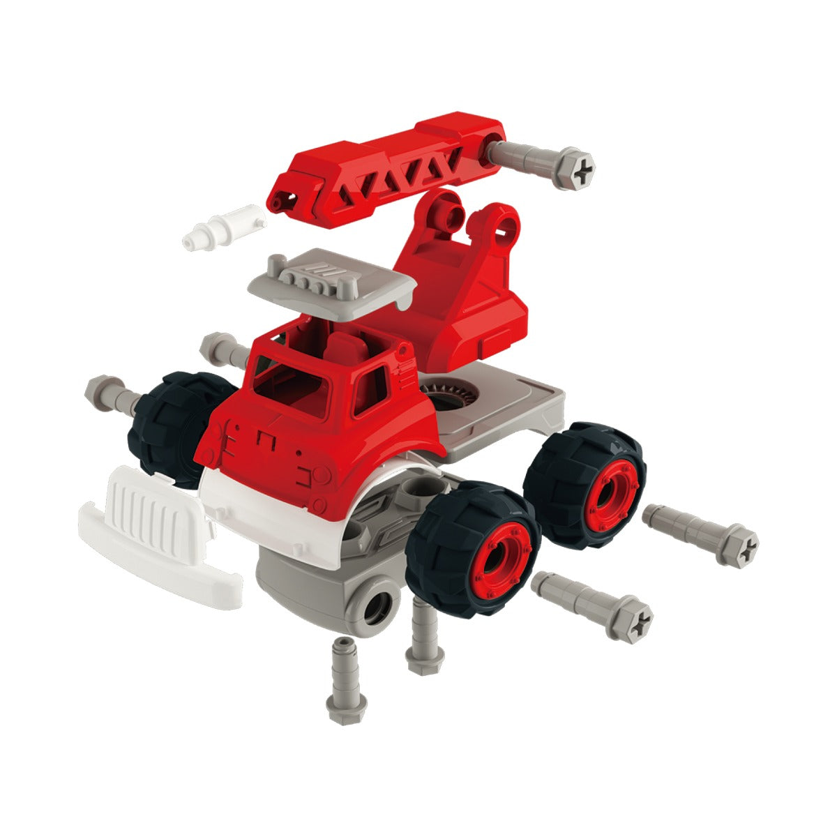Bộ đồ chơi lắp ráp Vecto DIY  - 4 xe cứu hỏa VECTO VT1061