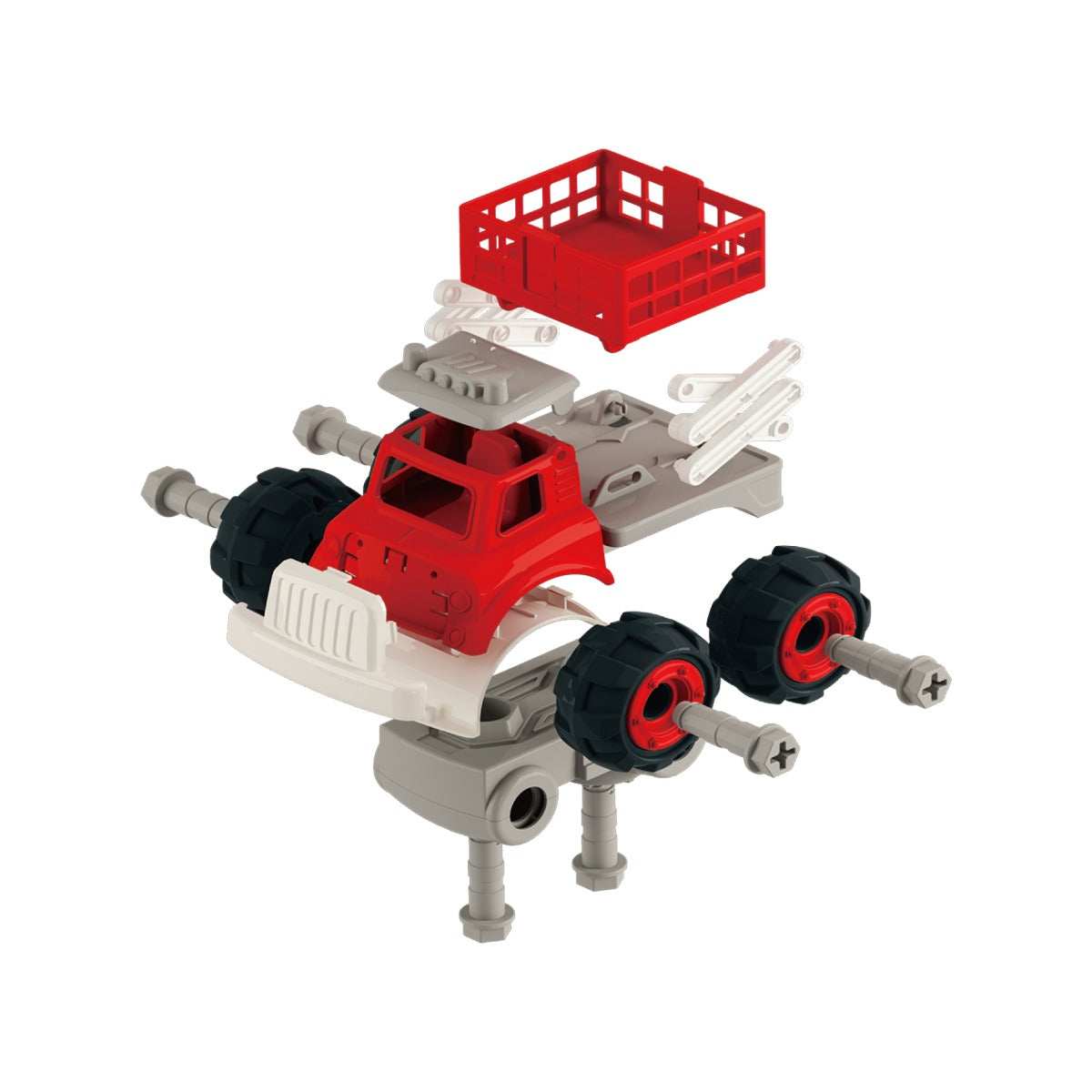 Bộ đồ chơi lắp ráp Vecto DIY  - 4 xe cứu hỏa VECTO VT1061