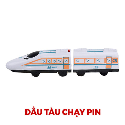 Bộ đồ chơi lắp ráp đường ray và tàu điện cao tốc chạy pin VECTO VT1628-11
