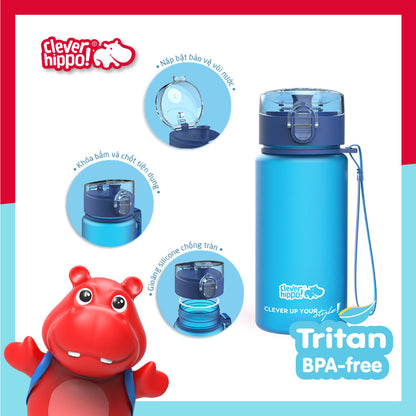 Bình nước Sticker DIY Xanh đại dương CLEVERHIPPO WB1103