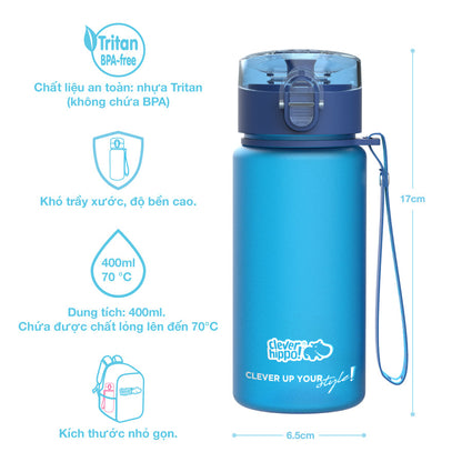 Bình nước Sticker DIY Xanh đại dương CLEVERHIPPO WB1103